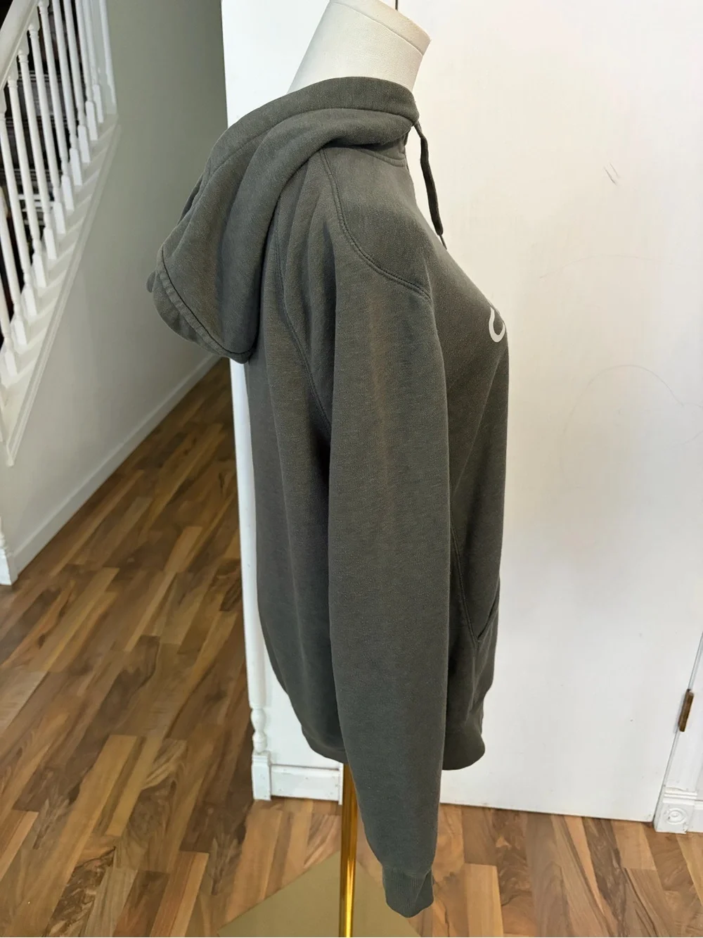 Carhartt Olive Green Logo Crewneck Hoodie, Oversized, Medium, EUC